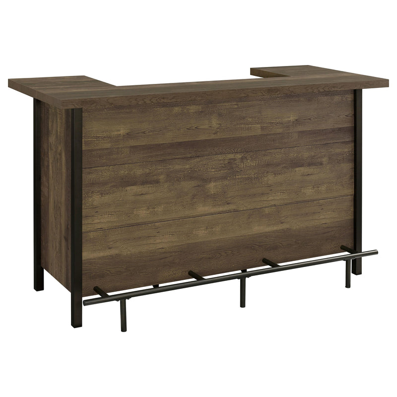 Bellemore Freestanding Home Bar Wine Cabinet Rustic Oak - 182104