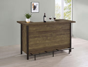 Bellemore Freestanding Home Bar Wine Cabinet Rustic Oak - 182104