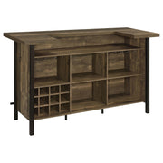 Bellemore Freestanding Home Bar Wine Cabinet Rustic Oak - 182104