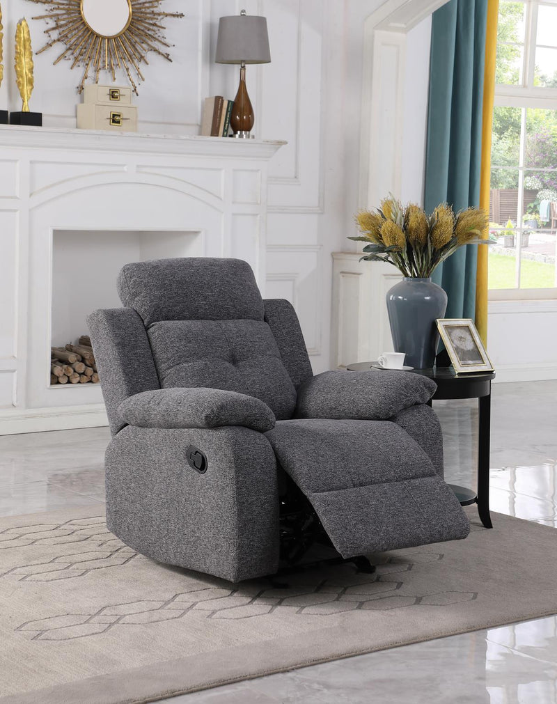 Bellinda - Gray Manual Recliner with Pillow-Top Armrest - L604-R