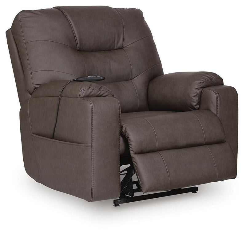 Belmone Pike Gunmetal Power Lift Recliner - PC2280512