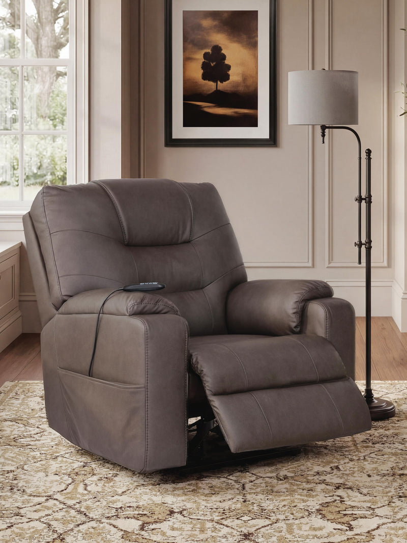 Belmone Pike Gunmetal Power Lift Recliner - PC2280512