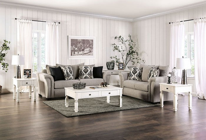Belsize Light Taupe/Black Loveseat - SM6440-LV