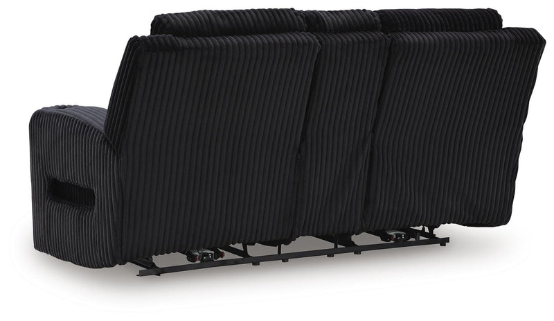 Belvarrow Black Power Reclining Sofa and Loveseat - PC64202U1
