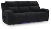 Belvarrow Black Power Reclining Sofa and Loveseat - PC64202U1