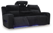 Belvarrow Black Power Reclining Sofa and Loveseat - PC64202U1