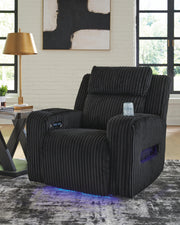 Belvarrow Black Power Reclining Sofa and Power Recliner - PC64202U2