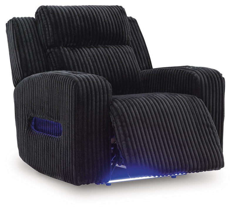 Belvarrow Black Power Reclining Sofa and Power Recliner - PC64202U2