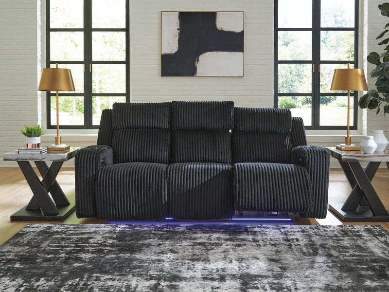 Belvarrow Black Power Reclining Sofa - PC6420215