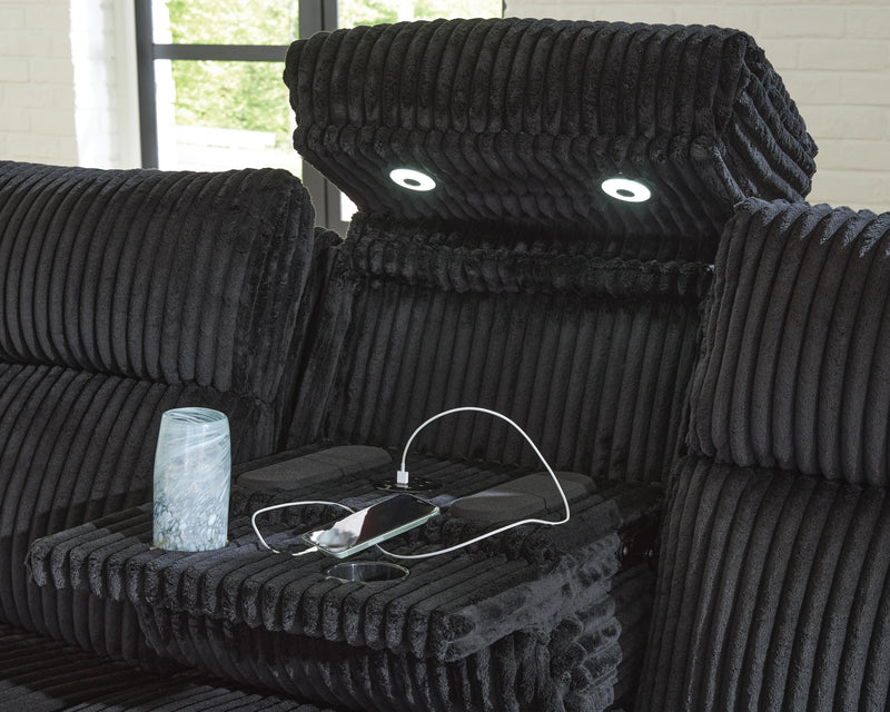 Belvarrow Sofa and Loveseat in Black - PKG022056