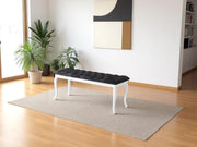 Bench With Wood Legs in Grey-Walnut - 790-BENCH-H12