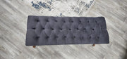 Bench With Wood Legs in Grey-White - 790-BENCH-H12-W