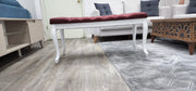 Bench With Wood Legs in Grey-White - 790-BENCH-H12-W