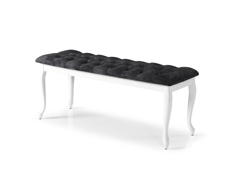 Bench With Wood Legs in Red - 790-BENCH-RED