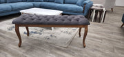 Bench With Wood Legs in Red - 790-BENCH-RED