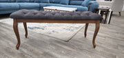 Bench With Wood Legs in Red - 790-BENCH-RED
