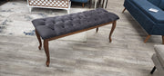 Bench With Wood Legs in Red - 790-BENCH-RED