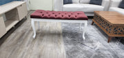 Bench With Wood Legs in Red - 790-BENCH-RED