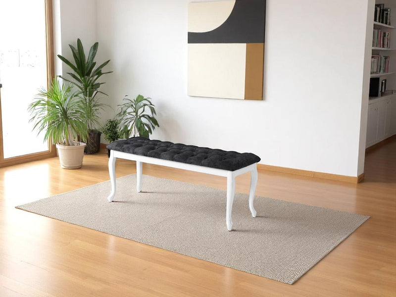 Bench With Wood Legs in Red - 790-BENCH-RED