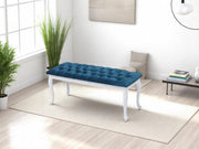 Bench With Wood Legs in Red - 790-BENCH-RED