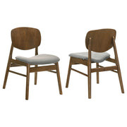 Benford Dining Side Chair Upholstered Seat Dark Brown (Set of 2) - 193833