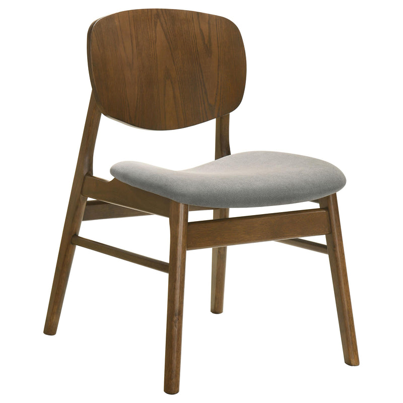 Benford Dining Side Chair Upholstered Seat Dark Brown (Set of 2) - 193833