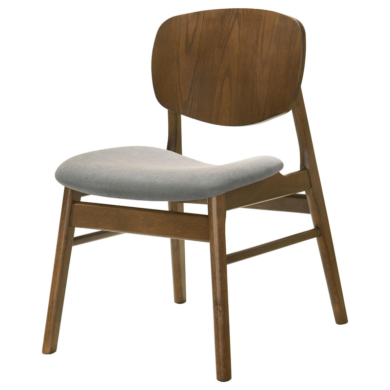 Benford Dining Side Chair Upholstered Seat Dark Brown (Set of 2) - 193833