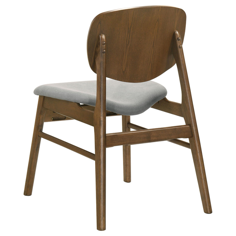 Benford Dining Side Chair Upholstered Seat Dark Brown (Set of 2) - 193833