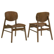 Benford Dining Side Chair Wood Seat Dark Brown (Set of 2) - 193832