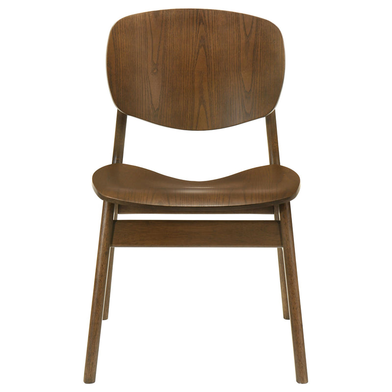 Benford Dining Side Chair Wood Seat Dark Brown (Set of 2) - 193832