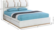 Bennet Linen Textured Fabric Upholstered Full Bed in Cream - BennetCream-F