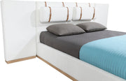 Bennet Linen Textured Fabric Upholstered Full Bed in Cream - BennetCream-F108
