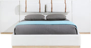 Bennet Linen Textured Fabric Upholstered Full Bed in Cream - BennetCream-F108