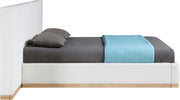 Bennet Linen Textured Fabric Upholstered Full Bed in Cream - BennetCream-F108