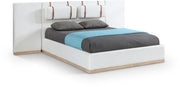 Bennet Linen Textured Fabric Upholstered King Bed in Cream - BennetCream-K130