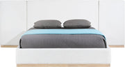 Bennet Linen Textured Fabric Upholstered King Bed in Cream - BennetCream-K130