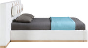 Bennet Linen Textured Fabric Upholstered King Bed in Cream - BennetCream-K130