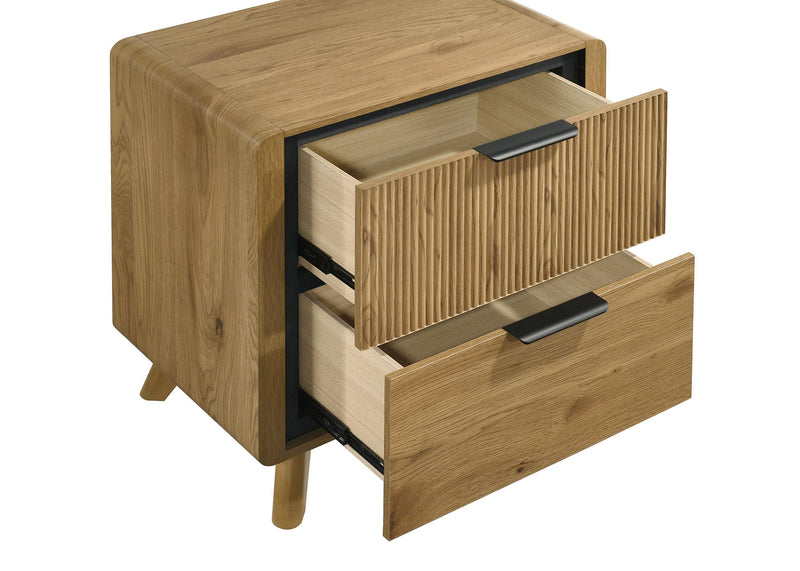 Bennett 2-drawer Bedroom Nightstand Bedside Table Light Oak - 222902