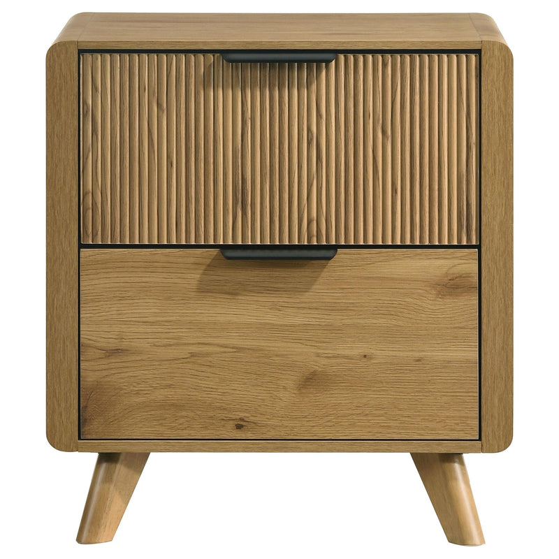 Bennett 2-drawer Bedroom Nightstand Bedside Table Light Oak - 222902