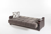 Bennett 3 Seat Sleeper (Armoni Brown)/W Brown Vynil - Gate FurnitureSleeper Sofa