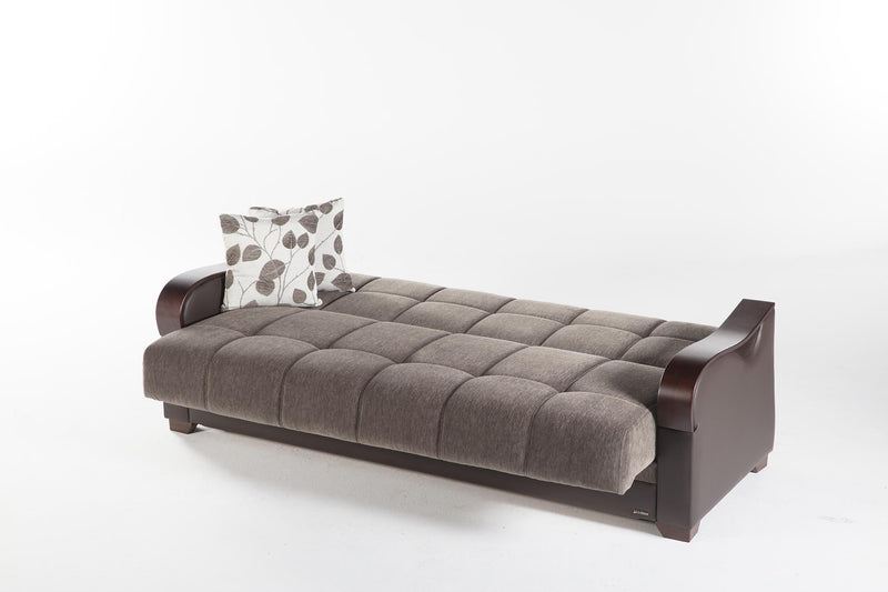 Bennett 3 Seat Sleeper (Armoni Brown)/W Brown Vynil - Gate FurnitureSleeper Sofa