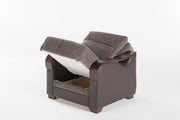 Bennett 3 Seat Sleeper (Armoni Brown)/W Brown Vynil - Gate FurnitureSleeper Sofa