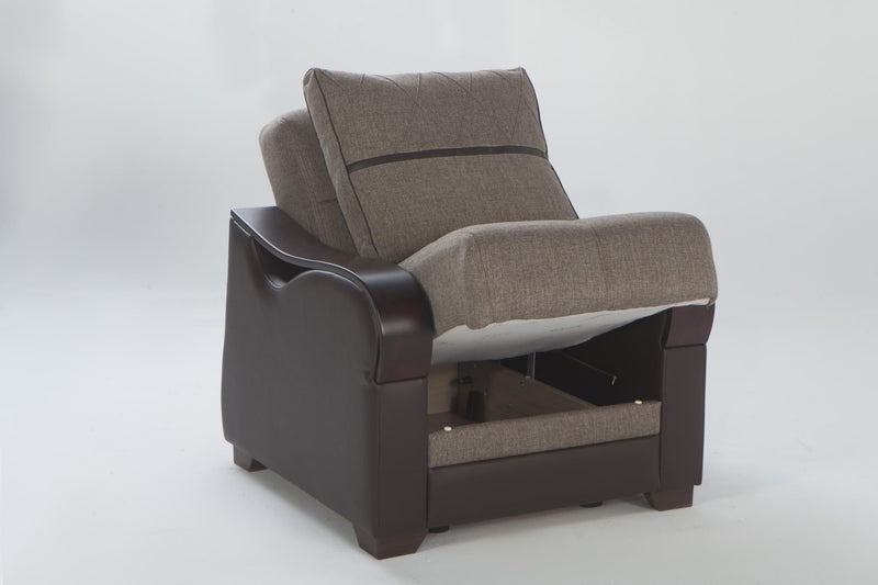 Bennett 3 Seat Sleeper (Redeyef Brown)/W Brown Vynil - Gate FurnitureSleeper Sofa