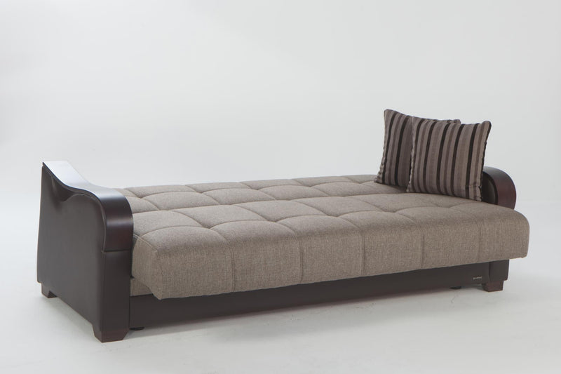 Bennett 3 Seat Sleeper (Redeyef Brown)/W Brown Vynil - Gate FurnitureSleeper Sofa