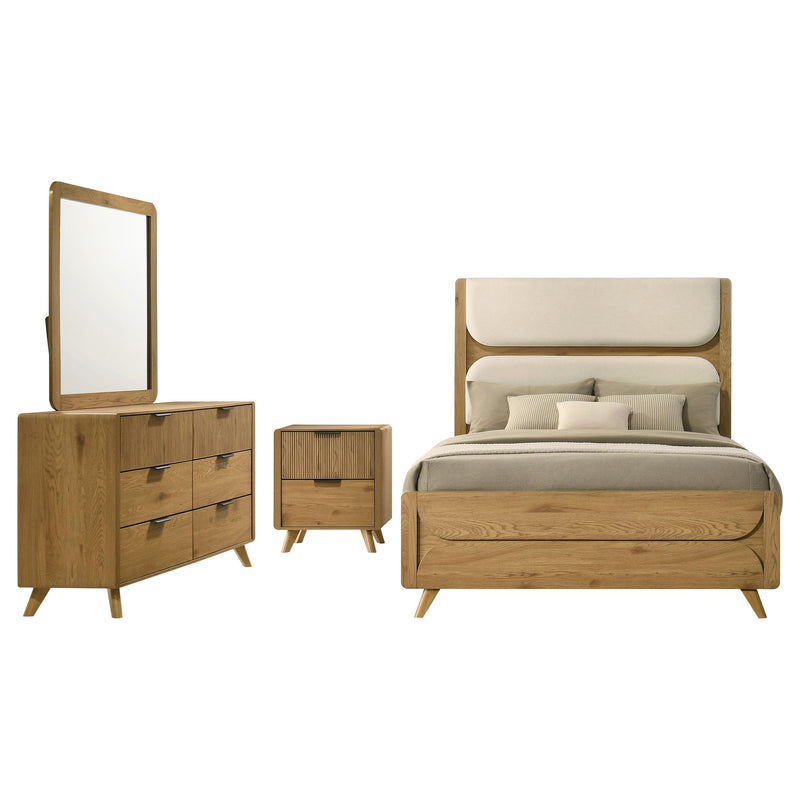 Bennett 4-piece Eastern King Bedroom Set Light Oak - 222901KE-S4