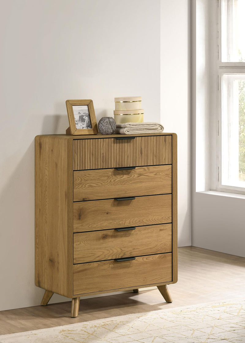 Bennett 5-drawer Bedroom Chest of Drawers Light Oak - 222905
