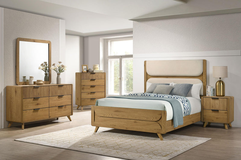 Bennett 5-piece Eastern King Bedroom Set Light Oak - 222901KE-S5