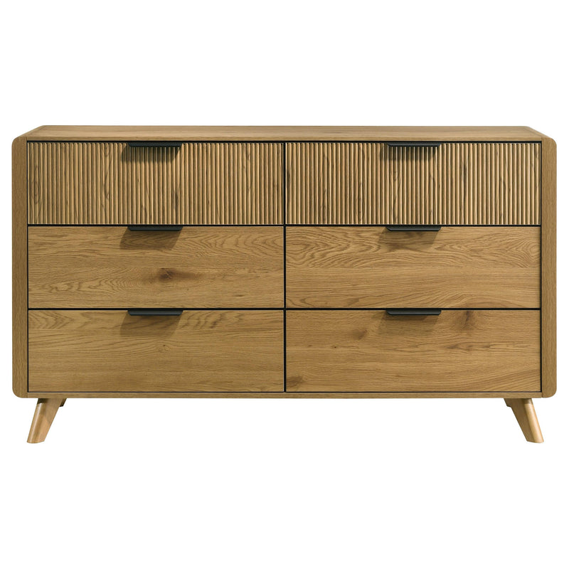 Bennett 6-drawer Bedroom Dresser Cabinet Light Oak - 222903