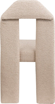 Bennett Boucle Fabric Upholstered Dining Chair in Beige, Set of 2 - 997Beige-C