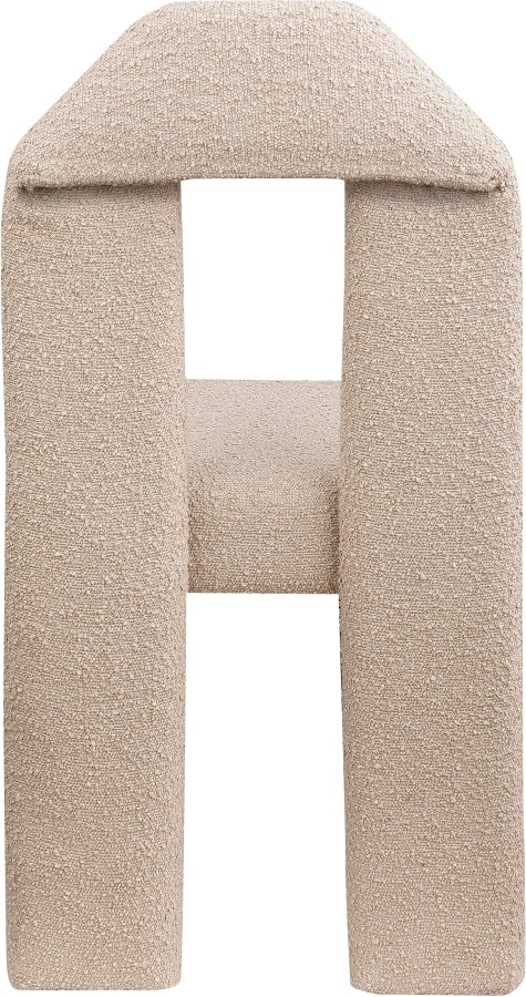 Bennett Boucle Fabric Upholstered Dining Chair in Beige, Set of 2 - 997Beige-C
